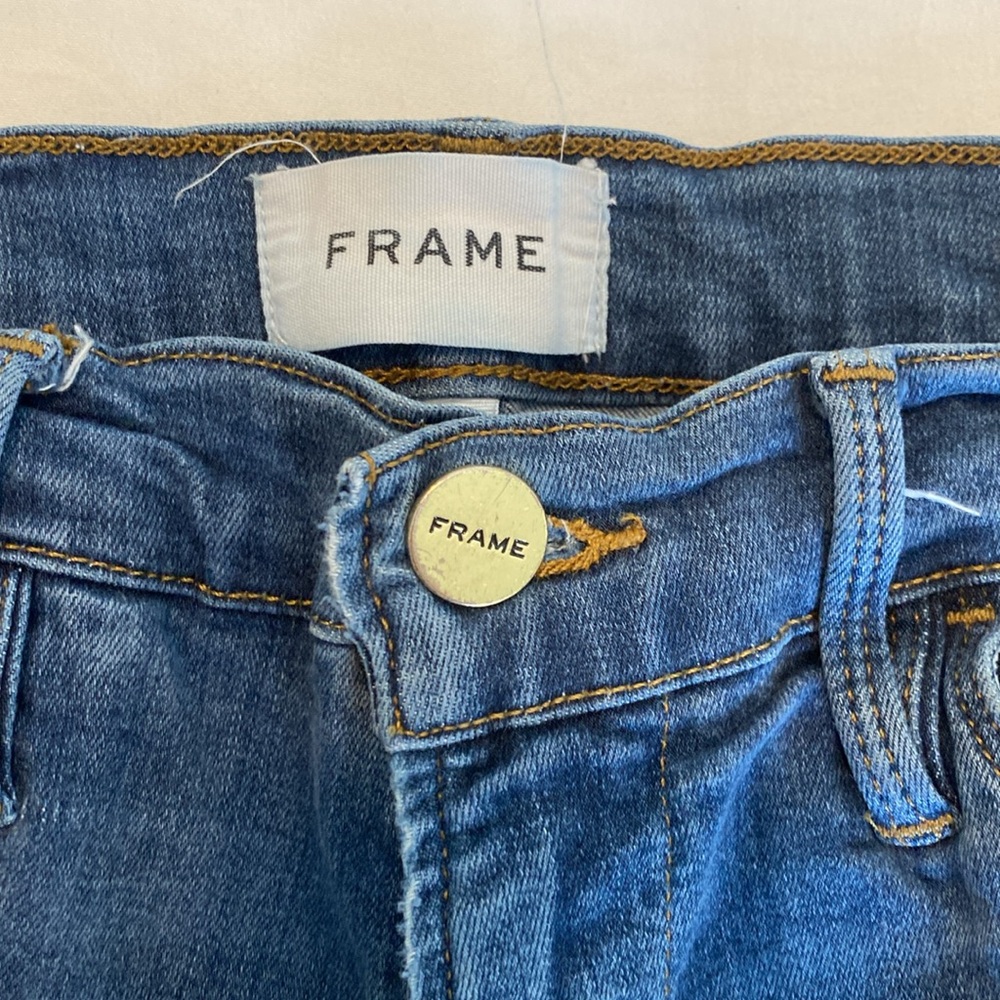 Frame Le High Crop Skinny medium denim wash size 26 - Picture 4 of 7
